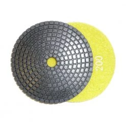 Unbranded 4 in. JHX Wet Diamond Polishing Pads for Granite/Concrete (Set of 7) with 4 in. Semi-Rigid Back Holder -Sandpaper, Patching & Repair Sales polishing pads jhxr205set8 1f 1000