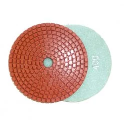 Unbranded 4 in. JHX Wet Diamond Polishing Pads for Granite/Concrete (Set of 7) with 4 in. Semi-Rigid Back Holder -Sandpaper, Patching & Repair Sales polishing pads jhxr205set8 44 1000