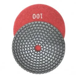Unbranded 4 in. JHX Wet Diamond Polishing Pads for Granite/Concrete (Set of 7) with 4 in. Semi-Rigid Back Holder -Sandpaper, Patching & Repair Sales polishing pads jhxr205set8 4f 1000