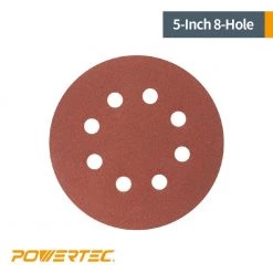 POWERTEC 5 in. A/O Hook and Loop 8 Hole Disc Assortment 40-Grit, 80-Grit, 120-Grit, 220-Grit and 320-Grit in Red (100-Pack) 9 POWERTEC 5 in. A/O Hook and Loop 8 Hole Disc Assortment 40-Grit, 80-Grit, 120-Grit, 220-Grit and 320-Grit in Red (100-Pack) -Sandpaper, Patching & Repair Sales powertec power sander accessories 45000 4f 1000