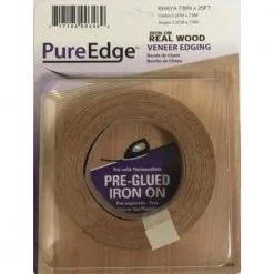 PureEdge 7/8 in. x 25 ft. Khaya Real Wood Edgebanding with Hot Melt Adhesive