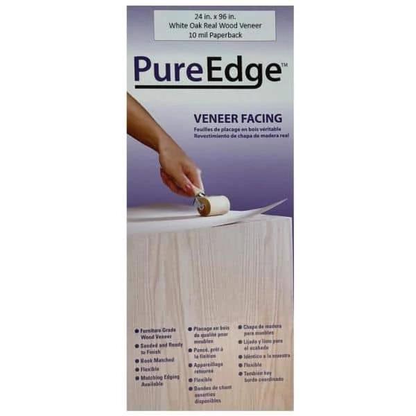 PureEdge 24 in. x 96 in. White Oak Real Wood Veneer with 10 mil Paperback 4 PureEdge 24 in. x 96 in. White Oak Real Wood Veneer with 10 mil Paperback - Image 2