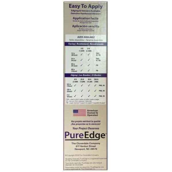 PureEdge 24 in. x 96 in. Alder Real Wood Veneer with 10 mil Paperback 5 PureEdge 24 in. x 96 in. Alder Real Wood Veneer with 10 mil Paperback - Image 3