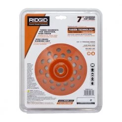 RIDGID 7 in. 12-Segment Turbo Cup Grinding Wheel -Sandpaper, Patching & Repair Sales ridgid diamond grinding wheels brushes hd taw7012l1 4f 1000