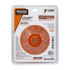 RIDGID 7 in. 24-Segment Turbo Cup Grinding Wheel -Sandpaper, Patching & Repair Sales ridgid diamond grinding wheels brushes hd taw7024p1 4f 1000