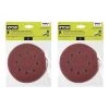 RYOBI 14-Piece 5 in. Random Orbit Sand Paper Assortment Set - 80, 120, and 220 Grit -Sandpaper, Patching & Repair Sales ryobi detail sanding sheets a21701 2 64 1000