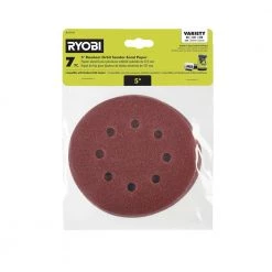 RYOBI 7-Piece 5 in. Random Orbit Sand Paper Assortment Set - 80, 120, and 220 Grit