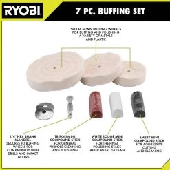 RYOBI Metal Buffing Set (7-Piece) -Sandpaper, Patching & Repair Sales ryobi power sander accessories a92701 40 1000