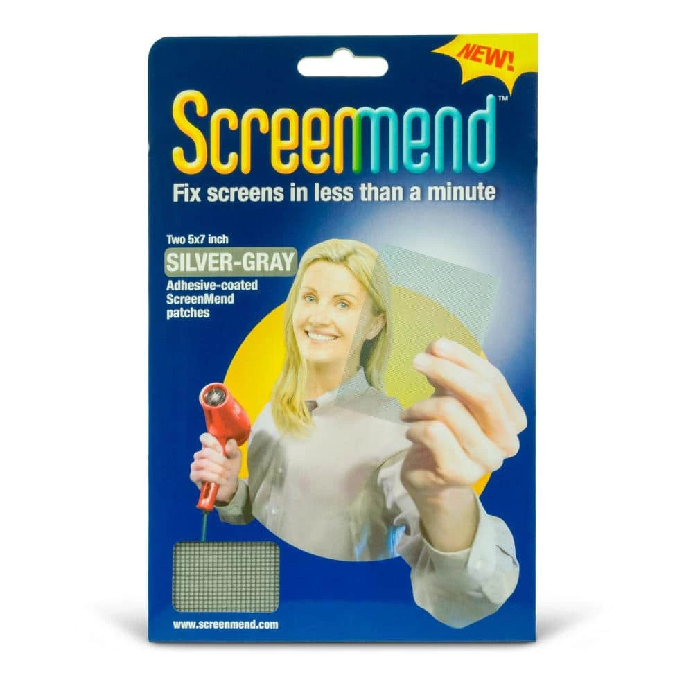 Screenmend 5 in. x 7 in. Silver-Gray Screen Repair Patch 4 Screenmend 5 in. x 7 in. Silver-Gray Screen Repair Patch - Image 2