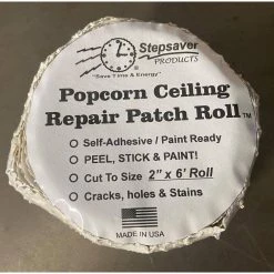 Stepsaver PRODUCTS 2 in. x 6 ft. Self Adhesive Popcorn Ceiling Patch Kit Roll -Sandpaper, Patching & Repair Sales stepsaver products drywall repair tools 3055 d4 1000