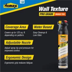 Homax Pro Grade 25 oz. Dual Control Orange Peel Water Based Wall Spray Texture -Sandpaper, Patching & Repair Sales tinted white homax patching repair 4592 4f 1000