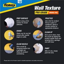 Homax Pro Grade 25 oz. Dual Control Orange Peel Water Based Wall Spray Texture -Sandpaper, Patching & Repair Sales tinted white homax patching repair 4592 c3 1000