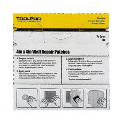 ToolPro 4 in. x 4 in. Drywall Repair Patch (10-Pack) 7 ToolPro 4 in. x 4 in. Drywall Repair Patch (10-Pack) -Sandpaper, Patching & Repair Sales toolpro drywall repair tools tp04740 4f 1000