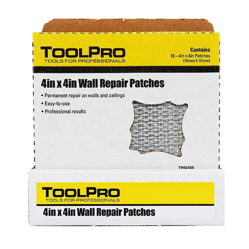 ToolPro 4 in. x 4 in. Drywall Repair Patch (10-Pack) 4 ToolPro 4 in. x 4 in. Drywall Repair Patch (10-Pack) - Image 2