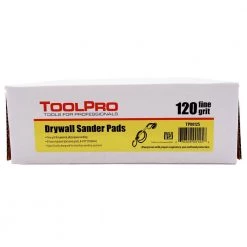 ToolPro 9 in. (225 mm) 120 Grit Drywall Sander Pads (5-Pack) 8 ToolPro 9 in. (225 mm) 120 Grit Drywall Sander Pads (5-Pack) -Sandpaper, Patching & Repair Sales toolpro drywall sanding tools tp00125 4f 1000
