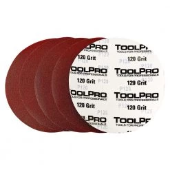 ToolPro 9 in. (225 mm) 120 Grit Hook and Loop Sanding Disk (25-Disk)