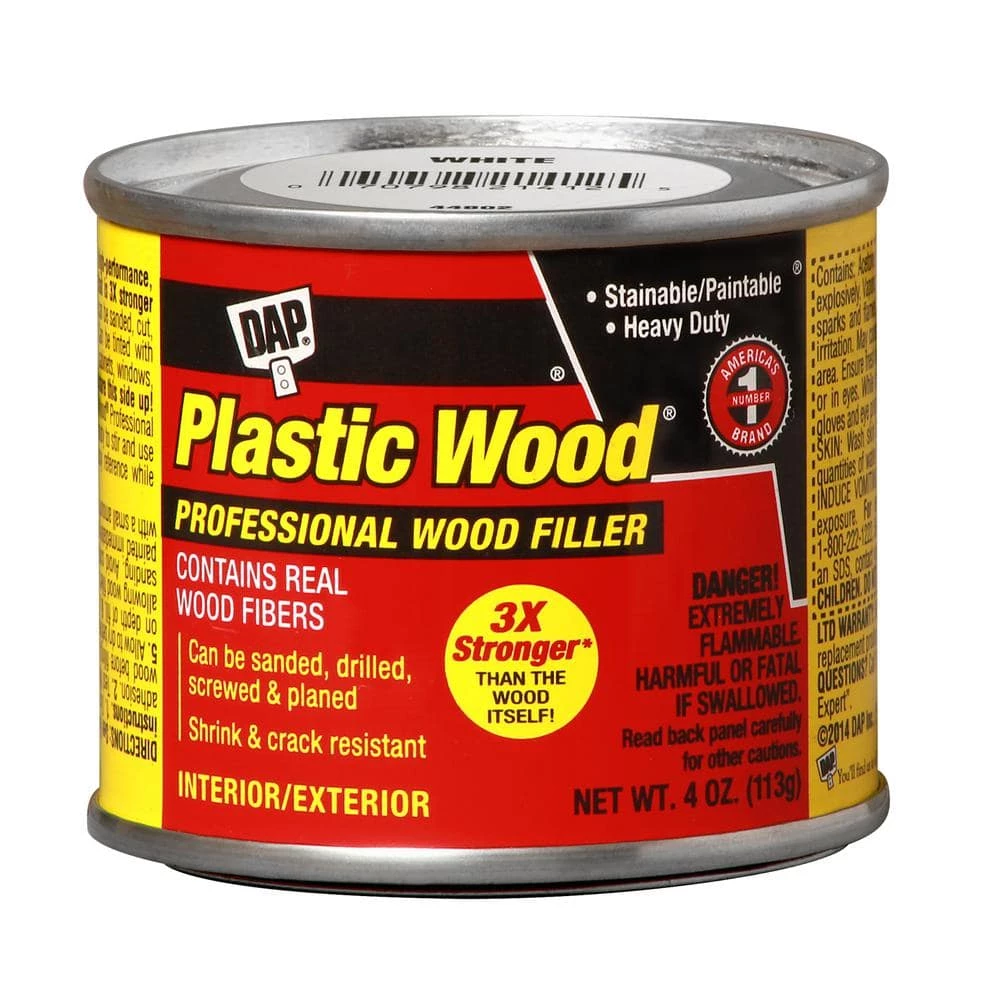 DAP Plastic Wood 4 oz. White Solvent Wood Filler 3 DAP Plastic Wood 4 oz. White Solvent Wood Filler