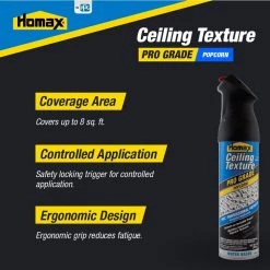 Homax 14 oz. Pro Grade Popcorn Ceiling Texture 13 Homax 14 oz. Pro Grade Popcorn Ceiling Texture -Sandpaper, Patching & Repair Sales white homax patching repair 4575 1f 1000