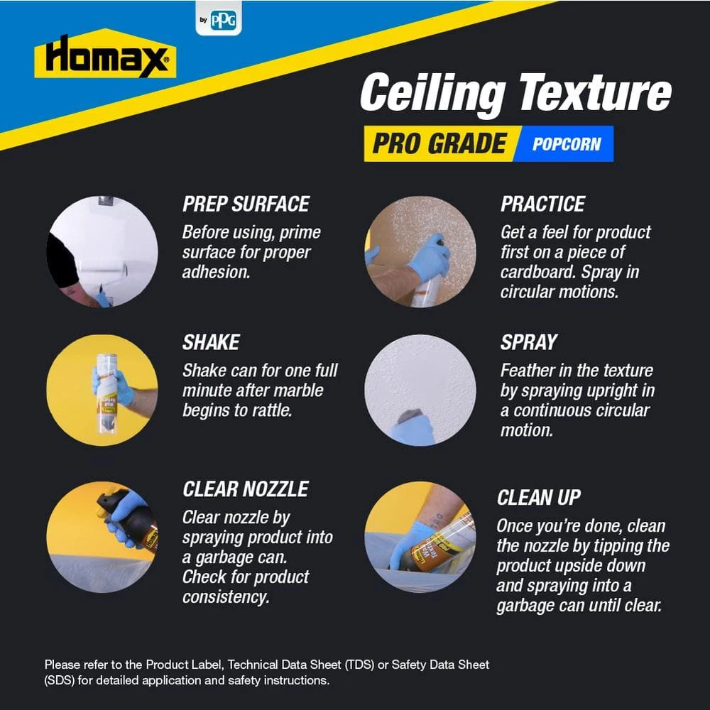 Homax 14 oz. Pro Grade Popcorn Ceiling Texture 5 Homax 14 oz. Pro Grade Popcorn Ceiling Texture - Image 3