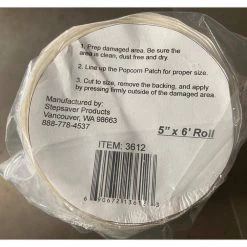 Stepsaver PRODUCTS 5 in. x 6 ft. Self Adhesive Popcorn Ceiling Repair Patch Roll -Sandpaper, Patching & Repair Sales white stepsaver products patching repair 3612 c3 1000